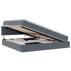 vidaXL Laos voodi madratsiga peaga Tumehall 200 x 200 cm Samet