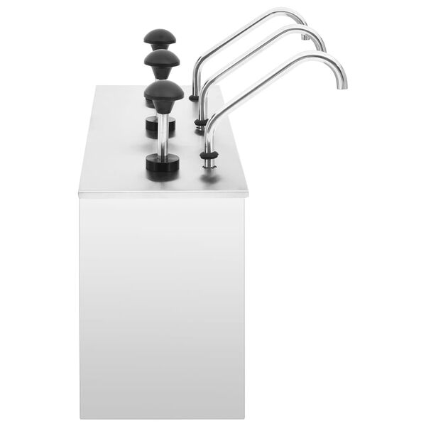 vidaXL kastme serveerimisnõu, roostevaba teras, 3 x 3,5 l