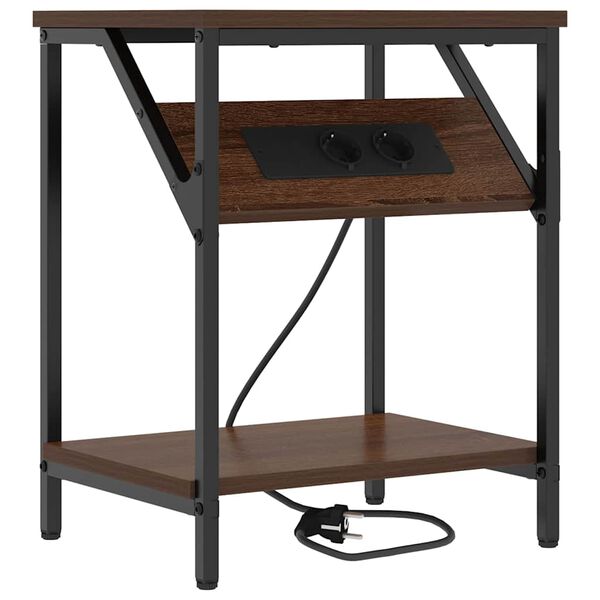 vidaXL &Ouml;&ouml;lambi kapp Pruun tamme 38 x 30 x 48 cm Tehispuit