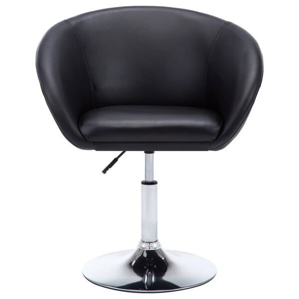 vidaXL pöörlevad söögitoolid 2 tk, must, kunstnahk