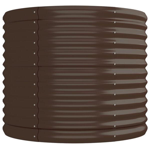 vidaXL aia taimelava, galvaniseeritud teras, 224x80x68 cm, pruun