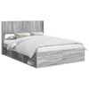 vidaXL Voode raami koos hoiuruumi ja peatoega Hall Sonoma 135 x 190 cm