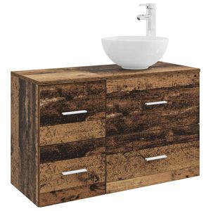 vidaXL Vannitoa m&ouml;&ouml;bleset 2 pcs Vana puit Tehispuit