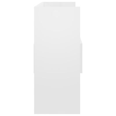 vidaXL puhvetkapp, kõrgläikega valge, 105 x 30 x 70 cm, puitlaastplaat