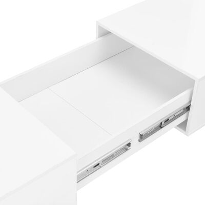 vidaXL kõrgläikega kohvilaud, valge, 120 x 60 x 35 cm