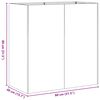 vidaXL taimekast, rooste, 80x40x80 cm, ilmastikukindel teras