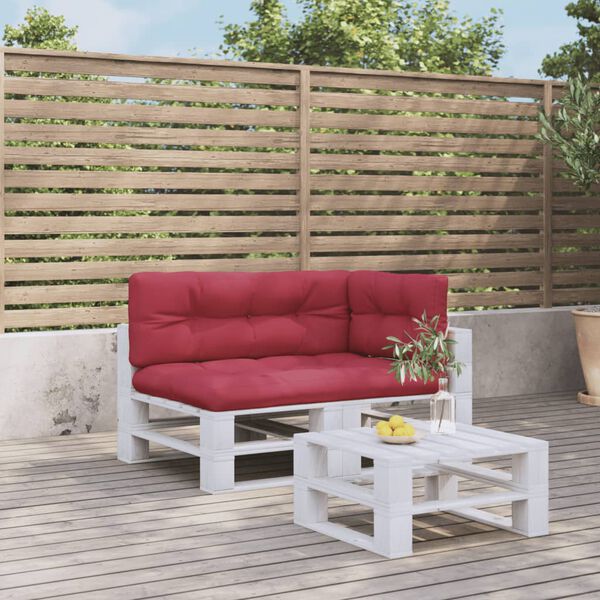 vidaXL euroaluse istmepadjad, 3 tk, veinipunane, kangas