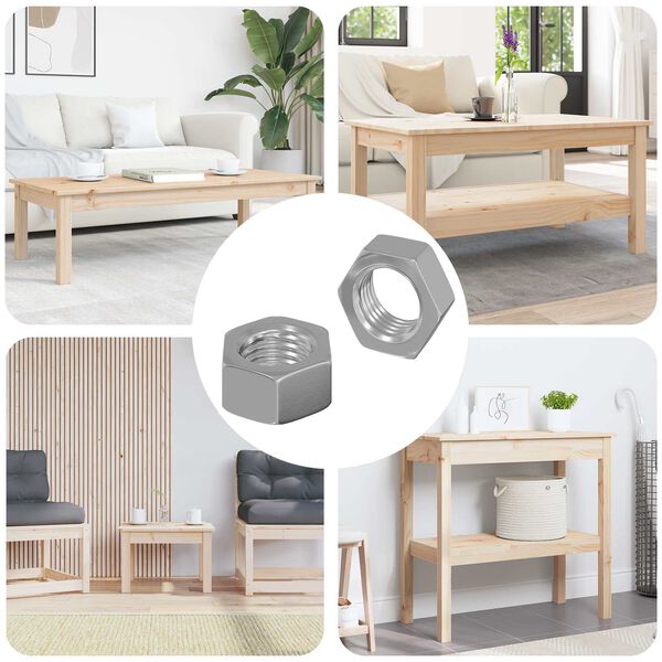 vidaXL Kuusnurga p&auml;hkel 2 pcs H&otilde;bedane M6 Raud