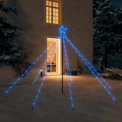 vidaXL jõulupuu tuled, tuppa/õue, 400 LEDi, sinine, 2,5 m
