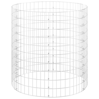 vidaXL ringikujuline gabioonpost, tsingitud teras, Ø100 x 100 cm
