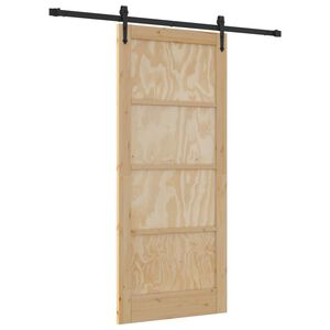 vidaXL Libisev uks ORKDAL Naturaalne ja must 86 x 198,5 cm