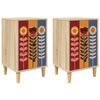 vidaXL &Ouml;&ouml;lambi kapp ESSEN 2 tk Sonoma tamm 36 x 33 x 60 cm Tehispuit