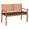 vidaXL 2-kohaline aiapink padjaga, 120 cm, eukal&uuml;ptipuit