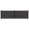 vidaXL Aia komplekt 2 tk 353 x 105 cm WPC ja Alumiinium Must
