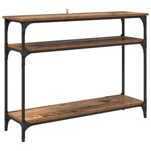 vidaXL Konsoollaud Vana puit 100 x 29 x 75 cm Tehispuit