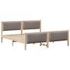 vidaXL Beti raam peaga Pruun ja taupe 180 x 200 cm M&auml;nnipuit