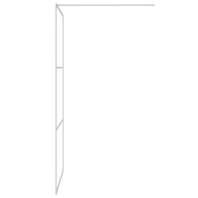 vidaXL dušinurga sein, hõbedane, 100 x 195 cm, läbipaistev ESG-klaas