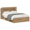 vidaXL Voodiraam ladustamisega Artisan tamm 135 x 190 cm Tehispuit