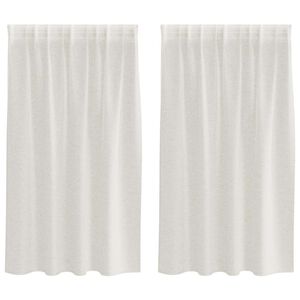 vidaXL Voile Kardin kardinatega 2 pcs cream 140 x 140 cm Pol&uuml;ester