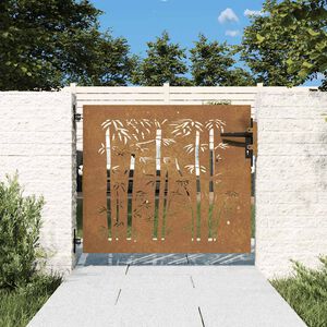 vidaXL aiav&auml;rav 85 x 75 cm corten terasest bambusdisainiga