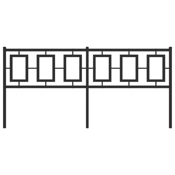 vidaXL metallist vahetatav voodipeats, must, 180 cm
