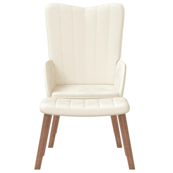 vidaXL puhketool jalapingiga, valge, samet