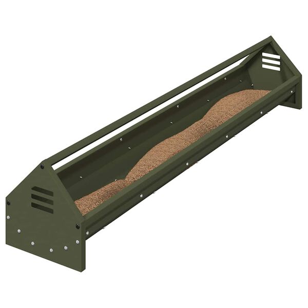 vidaXL Kana Toidutrog Küpset roheline 108 x 20,5 x 20 cm