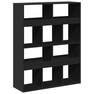 vidaXL raamatukapp, must, 100x33x125,5 cm, tehispuit