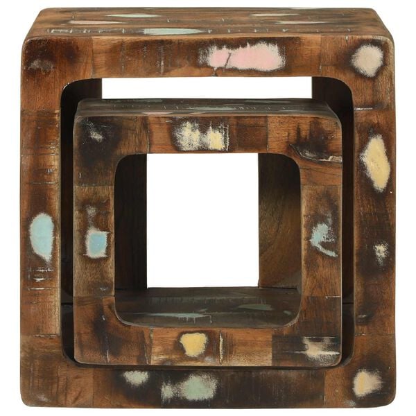 vidaXL TV &Uuml;ksused riiuliga 2 pcs Mitmev&auml;rviline Tugev taastatud puit