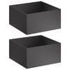 vidaXL Aia istutuspot 2 tk Must 100 x 100 x 40 cm