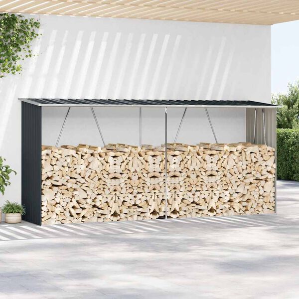 vidaXL puukuur tsingitud terasest, 330 x 84 x 152 cm, antratsiithall