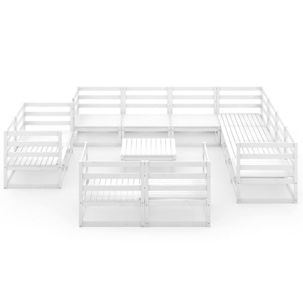 vidaXL 12-osaline aiam&ouml;&ouml;blikomplekt, valge, toekas m&auml;nnipuit