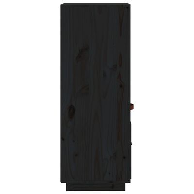 vidaXL kõrge kapp, must, 34 x 40 x 108,5 cm, männipuit