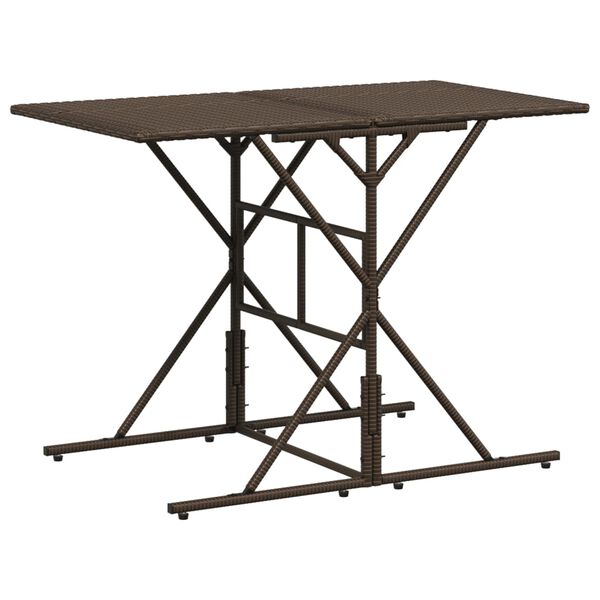 vidaXL 7-osaline aia söögimööbli komplekt patjadega, pruun, polürotang