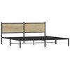 vidaXL metallist voodiraam ilma madratsita Sonoma tamm 193x203 cm
