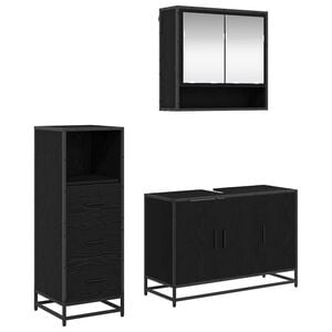 vidaXL Vannitoa m&ouml;&ouml;bleset sahtliga riiuliga 2 pcs Vana puit Tehispuit