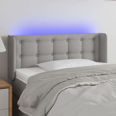 vidaXL LED-voodipeats, helehall, 93x16x78/88 cm, kangas