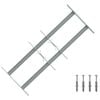 vidaXL Akna turvav&otilde;re 4 ristvartiga 3 pcs 930-1740 mm Tsingitud teras