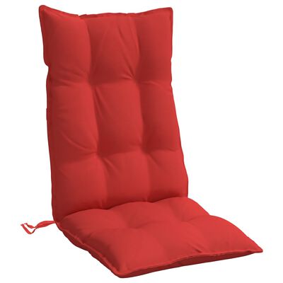 vidaXL kõrge seljatoega toolipadjad 4 tk, punane, oxford kangas