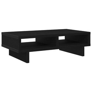 vidaXL monitorialus, must tamm, 50 x 27 x 15 cm, t&ouml;&ouml;deldud puit