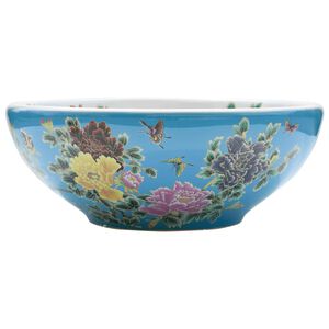 vidaXL valamu t&ouml;&ouml;pinnale, mitmev&auml;rviline, &uuml;mar, &Phi;41x14 cm, keraamiline