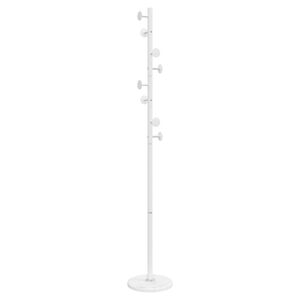 vidaXL riidenagi, valge, 176 cm, pulberv&auml;rvitud raud