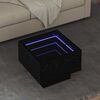 vidaXL Kohvilaud LED -ribatuledega Must tamm 40 x 40 x 30 cm Tehispuit