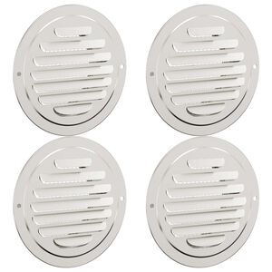 vidaXL &Otilde;hu ventilatsioonikatted 4 pcs H&otilde;bedane 80 mm Roostevaba teras