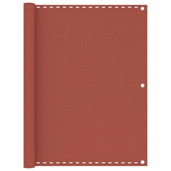 vidaXL rõdusirm, terrakota, 120 x 600 cm, HDPE