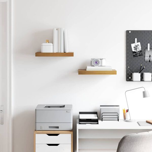 vidaXL Seinariiul ladustamisega 2 pcs Pruun 40 x 23,5 x 4 cm Tehispuit