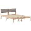 vidaXL Beti raam peaga Pruun ja taupe 140 x 190 cm M&auml;nnipuit