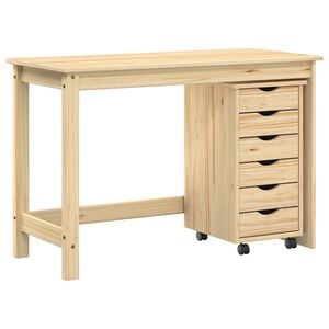 vidaXL T&ouml;&ouml;laud ja rullkappi komplekt MOSS 2 pcs Pruun
