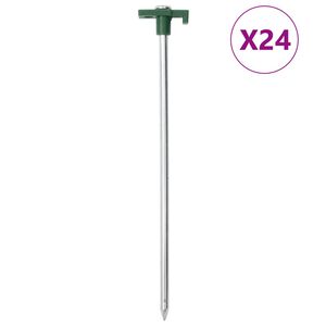 vidaXL telgivaiad 24 tk, 25 cm 7 mm, tsingitud teras ja PP