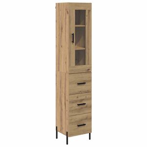 vidaXL K&otilde;rgushein sahtliga K&auml;sit&ouml;&ouml;puu 34,5 x 34 x 180 cm Tehispuit